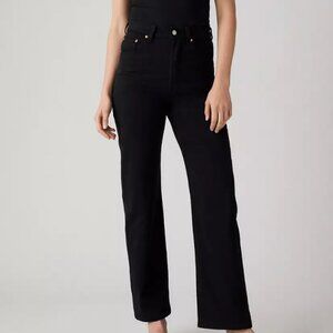 Levi's Ribcage Straight Ankle Women's Jeans Size 28 in Black Sprout